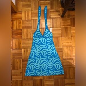 NWT Blue Wave Pattern Swim Coverup